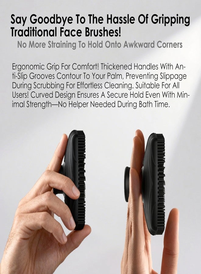 RamPula Face Scrubber & African Net, Silicone Exfoliating Brush for Men Women, Facial Cleansing Brush, Manual Waterproof Cleansing Skin Care, Blackhead Removing Pore Cleansing Massaging Face Brushes - Image 5